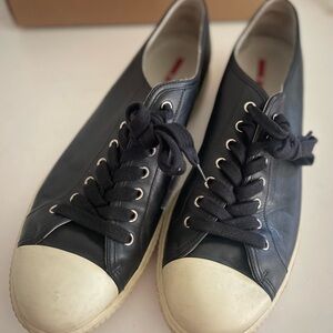 Prada black leather sneakers for Men